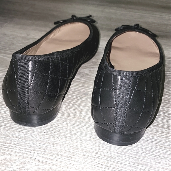 Talbots | Black | Leather | Quilted Ballet Flat | Size 7M - Picture 8 of 9
